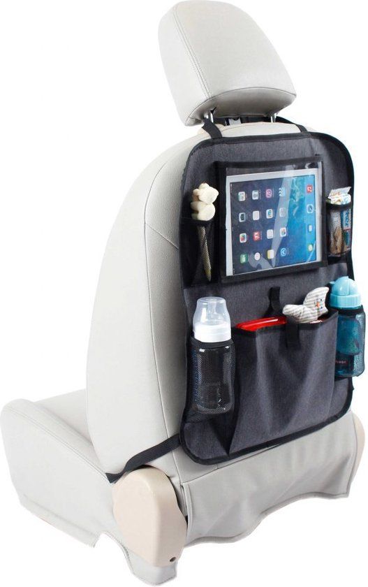 BabyDan De Luxe Autostoel Organizer Voor Tablet - Grijs