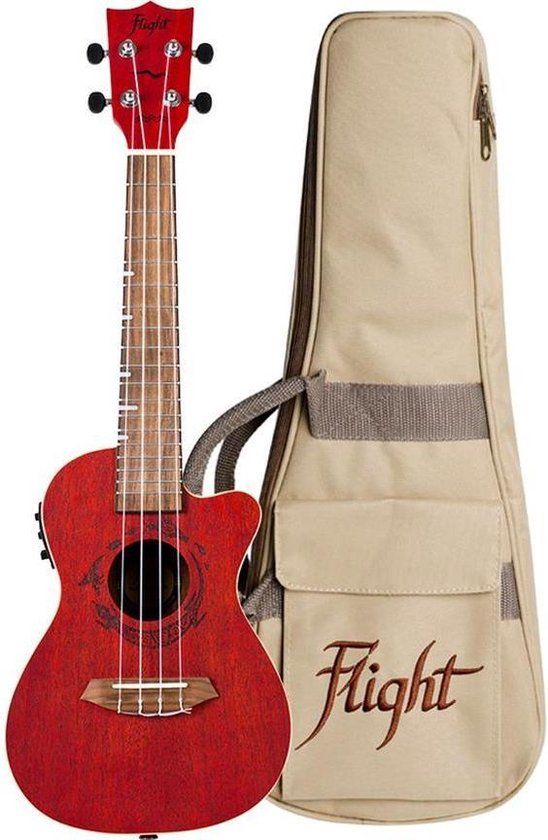 Flight Gemstone DUC380 Concert Ukulele - Coral - Mahoniehout - Met Element