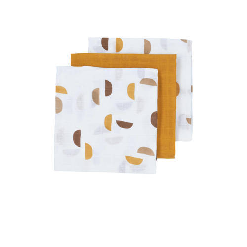 Meyco Meyco hydrofiele doek Shapes - set van 3 70x70 cm Honey Gold