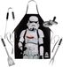 Mad Monkey Stormtrooper barbecueset - 4 delig - schort - tang - spatel - vork