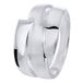 Lucardi Dames Ring mat/glans bewerkt - Ring - Cadeau - Echt Zilver - Zilverkleurig