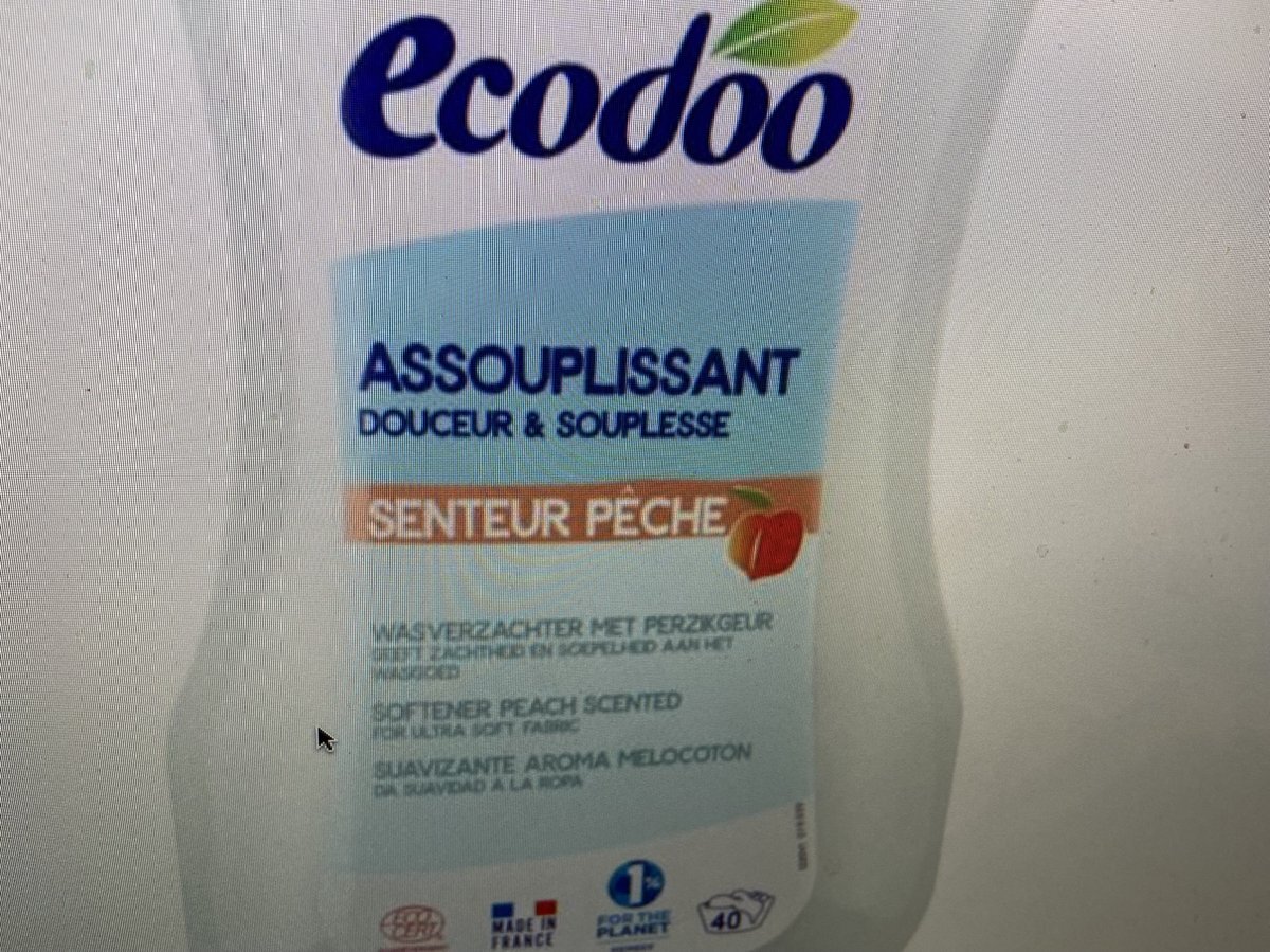 Ecodoo Wasverzachter perzik 1 liter