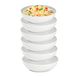 Plasticforte Rond bord/camping - 6x - diep bord/schaaltje - D19 x H5.5 cm - crème blanc - plastique - assiettes à soupe - vaisselle incassable