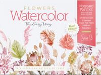 Watercolor Schiffer Publishing Watercolor the Easy Way Paint-Your-Own Watercolor Cards Flowers: Notecard Paint Kit with Paint and Brush Included