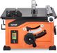 VEVOR Scie de table 1200W, lame de scie 210mm O.d Scie circulaire de construction, capacité de coupe max. 225mm, vitesse de coupe 4800 tr/min, avec lame 24 dents, guide d'onglet, pour le bricolage et la fabrication de meubles