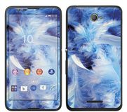 Royal Sticker RS.119872 sticker voor Sony Xperia E4 met blauwe veren