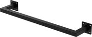 ML-Design Barre à vêtements rectangulaire pour montage mural, D12cm x L60cm, noir, acier, forme en U