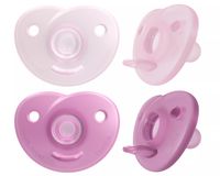 Philips AVENT Soothie SCF099/27 Classic Baby Pacifier, Silicone, Pink, 0-6 Months, 1 Piece