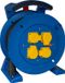 JUMBO 2.0 haspel 25 meter blauw, 4 contactdozen, H07RN-F 3G1,5 mm²