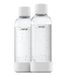 Mysoda - Set van 2 herbruikbare flessen van 1 liter - wit