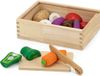 Viga Toys Groentenbox - Houten Speelgoedeten - Fomenplank met Groenten en Vormen - Educatief en Leerzaam Speelgoed