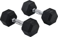 FitGoodz Hexa Dumbbells - Set 2x 8 Kg - Zwart