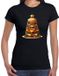 Bellatio Decorations Kerst T-shirt voor dames - kerstboom van hamburgers - zwart - burgerfan - Kerstmis XL