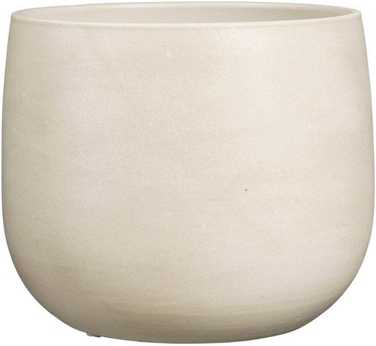 Mica Decorations Bloempot Sevilla - Terracotta - Gebroken Wit