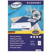 Europe 100 - 70 x 37.1 mm 2400 stuks CD/DVD-etiketten