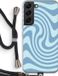 Case Company® - Samsung Galaxy S22 Case with Cord - Swirl Blue - Back Cover