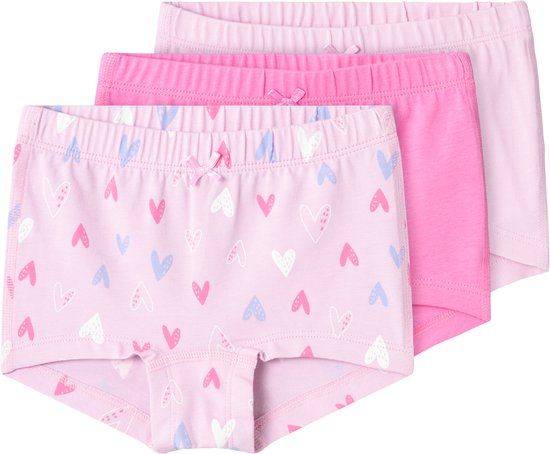 NAME IT NMFTIGHTS 3P PINK HEARTS NOOS Girls' Underwear - Size 104