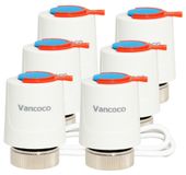 Ensemble de 6 actionneurs pour vannes de chauffage, 230 V