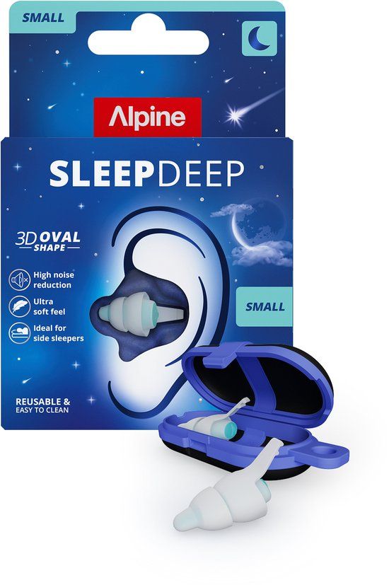 Alpine SleepDeep Mini Earplugs - Sleep Plugs - Small Size - 27dB SNR - 1 Pair