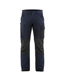 Blåkläder Service werkbroek met 4-weg stretch 1422-1645 - Donker marineblauw/Zwart - D120