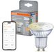 Osram SMART+ LED Spot PAR16 GU10 Warm Wit, dimbaar, Matter via WiFi, bedienbaar via app en spraakassistent, 4,7W, 2700K, reflectorvorm