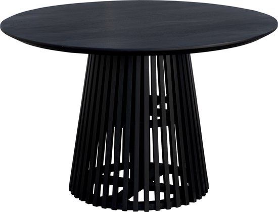 Lewis & Loft Eettafel Levi – Rond – FSC®-gecertificeerd mangohout – Ø120 cm – Zwart