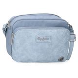 Pepe Jeans Jana schoudertas blauw 21,5 x 15 x 5 cm polyester met details van kunstleer van Joumma Bags