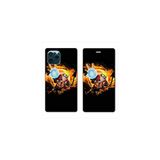 RV beschermhoes van leer voor Huawei P40 Pro, motief: Manga Naruto, zwart