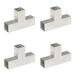 VidaXL Paalverbindingen 4 st t-vorm 71x71 mm gegalvaniseerd metaal