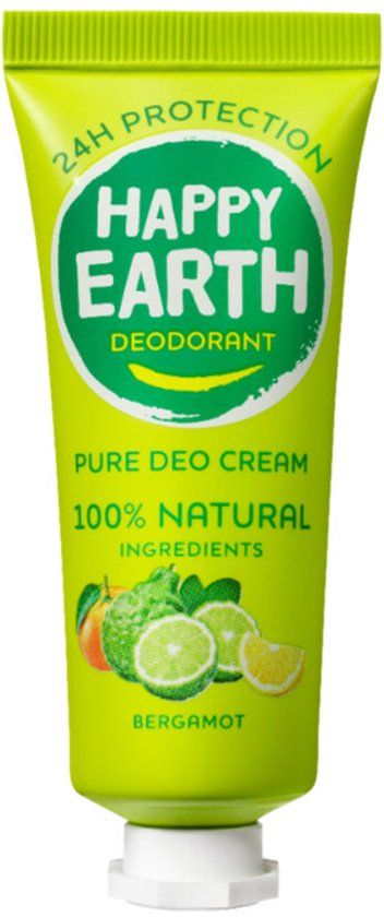Happy Earth 100% Natuurlijke Deodorant Crème Bergamot - 40 ml