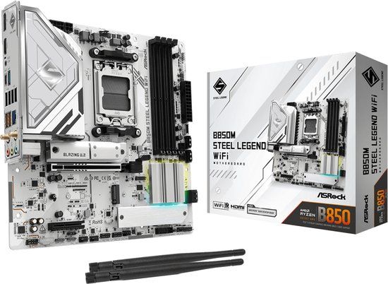 Asrock B850M Steel Legend WiFi AMD B850 Socket AM5 micro ATX