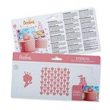 Decora 9270913 sjabloon prinses 10 X 25 cm, plastic