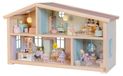 OEM Houten poppenhuis, "Star House", 2 verdiepingen, 4 kamers, schaal 1:18, afmetingen 260x660x390 mm