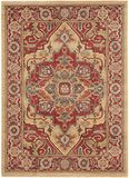 SAFAVIEH Mahal Collection Accent tapijt - 3' x 5', rood en natuurlijk