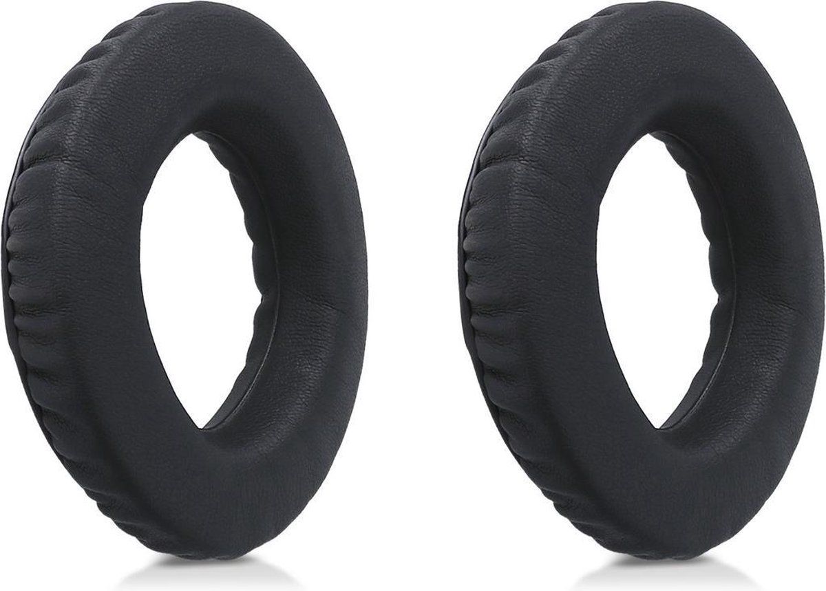 kwmobile 2x oorkussens voor Sennheiser PX360 / MM550-X / MM450-X koptelefoons - imitatieleer - zwart