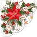 Paw decor Ronde servetten Poinsettia Composition - 32 cm