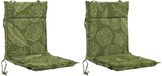 vidaXL - 2-delige - hoogrugkussen - GEMERT - 2 - pcs - 100% - Polyester - Blad - Design