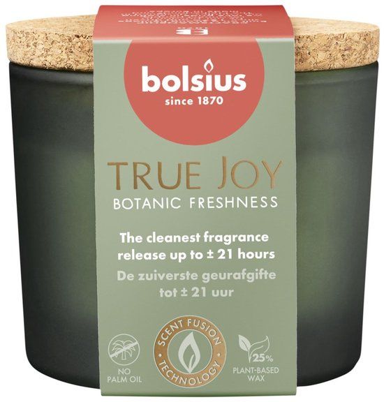 Bolsius - True Joy - Geurglas met kurk - 66/83 - Botanic Freshness