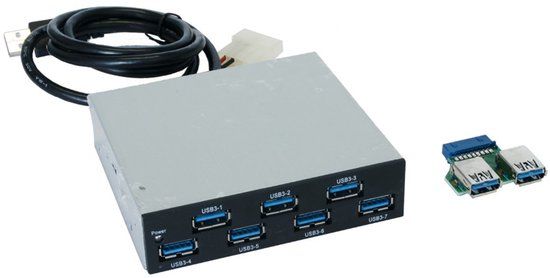 EXSYS EX-1167 interface hub 7 poorten USB 3.2 Gen 1 Type-A Zwart