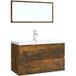 Prolenta Maison Exclusive - Ensemble de meubles de salle de bains en bois composite chêne fumé