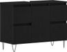 vidaXL Meuble sous lavabo Chêne noir 80 x 33 x 60 cm