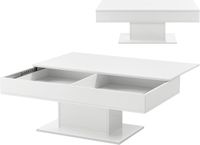 en.casa Salontafel Lünen met opbergruimte 110x60x40 cm wit hoogglans