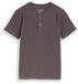 Tom Tailor - T-shirt Henley en Coton - Taille 116/122 - gris urbain foncé