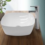 LuxeBath wastafel 405x405x140 mm keramiek wit