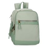 Pepe Jeans Morgan Joumma Bags Rugzak voor laptop, 33,8 cm (13,3 inch), groen, 25 x 37 x 10 cm, gerecycled polyester, 9,25 liter, Groen, Eén maat, laptop rugzak