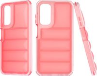 Techsuit Hoesje geschikt voor Samsung Galaxy A25 - Wave Shield Shockproof Hard Case Back Cover - Rood