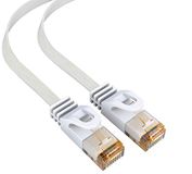 mumbi LAN-kabel 5m CAT 6 netwerkkabel platte kabel CAT6 ethernet kabel patchkabel RJ45 5 meter, wit