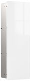 Emco asis pure kastmodule, inbouw, deurscharnier rechts, glasfront, 730x250mm, 2 glazen leggers, 975527407, Kleur: Aluminium/Optiwit
