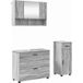 Maison Exclusive - Ensemble de meubles de salle de bain, 3 pièces, en bois stratifié imitation chêne Sonoma et métal