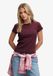 Superdry Athletic Essential T-shirt Femme Manches Courtes Col Rond Coton Port Red Taille 10